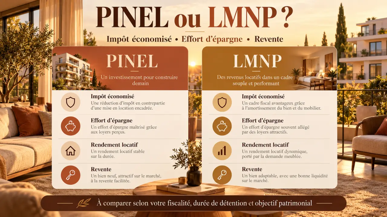 Pinel ou LMNP : comparez l’impôt économisé, l’effort d’épargne et la revente