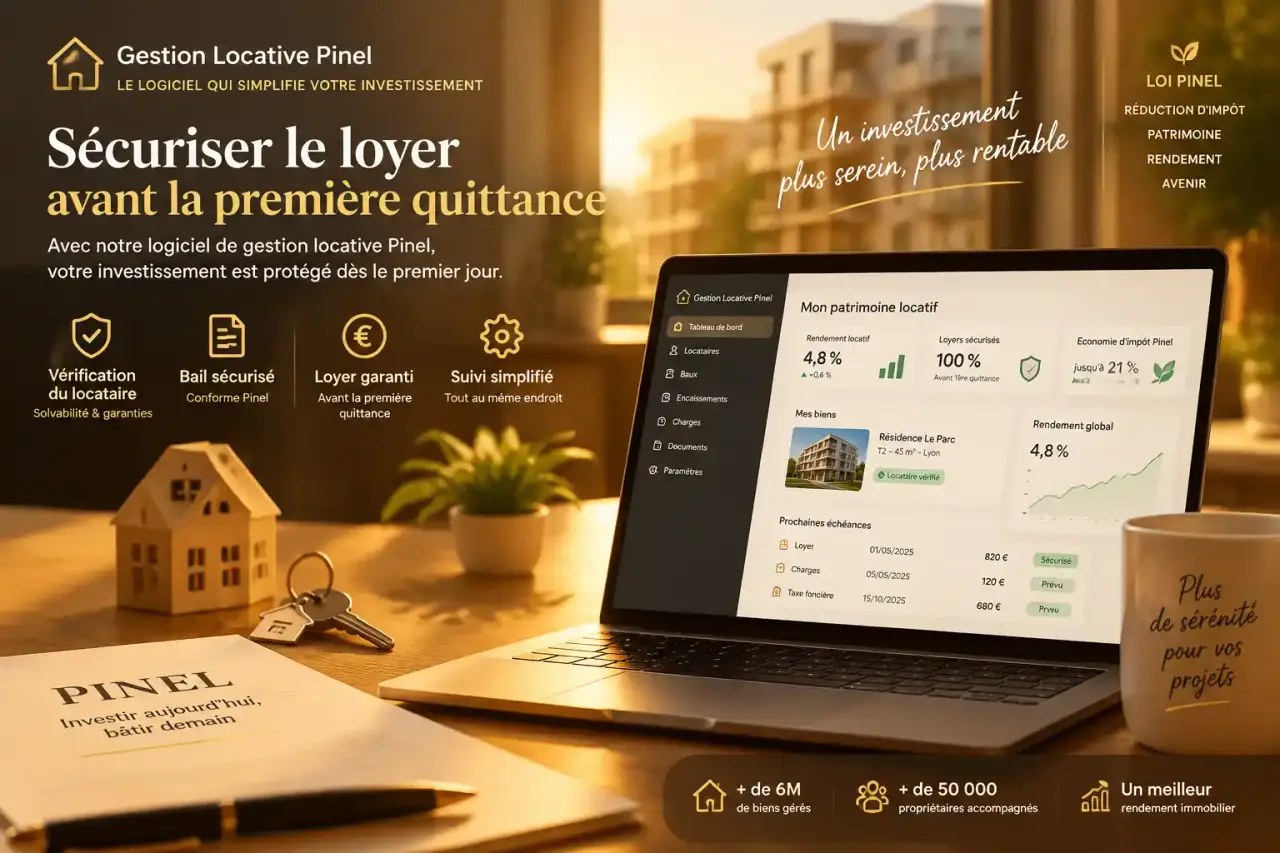 Logiciel de gestion locative Pinel : sécuriser le loyer avant la première quittance