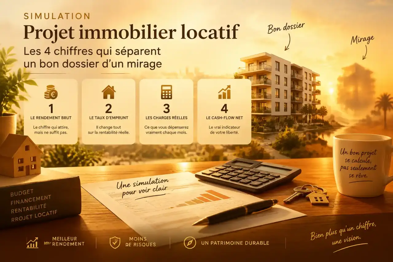 Simulation projet immobilier locatif : les 4 chiffres qui séparent un bon dossier d'un mirage