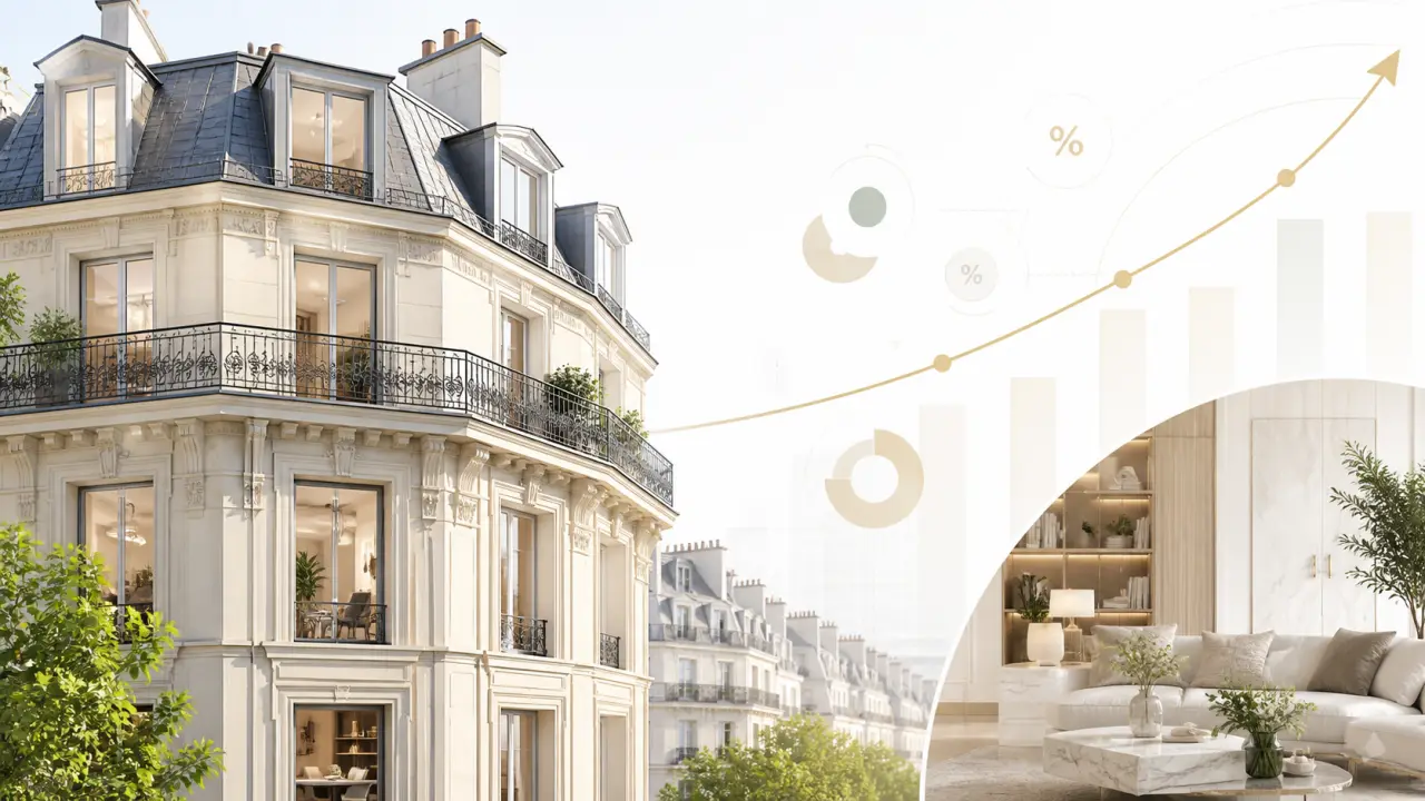 Intérieur lumineux et épuré d'un appartement rénové