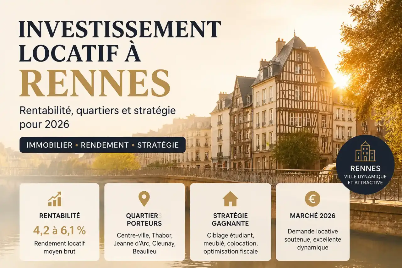 Investissement locatif à Rennes : rentabilité, quartiers et stratégie pour 2026