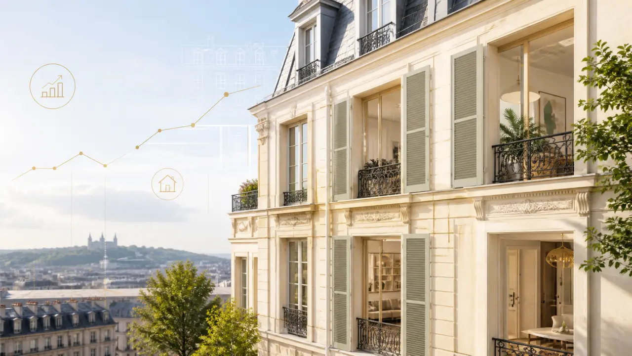 Appartement rénové lumineux au style minimaliste, intégré dans une architecture soignée