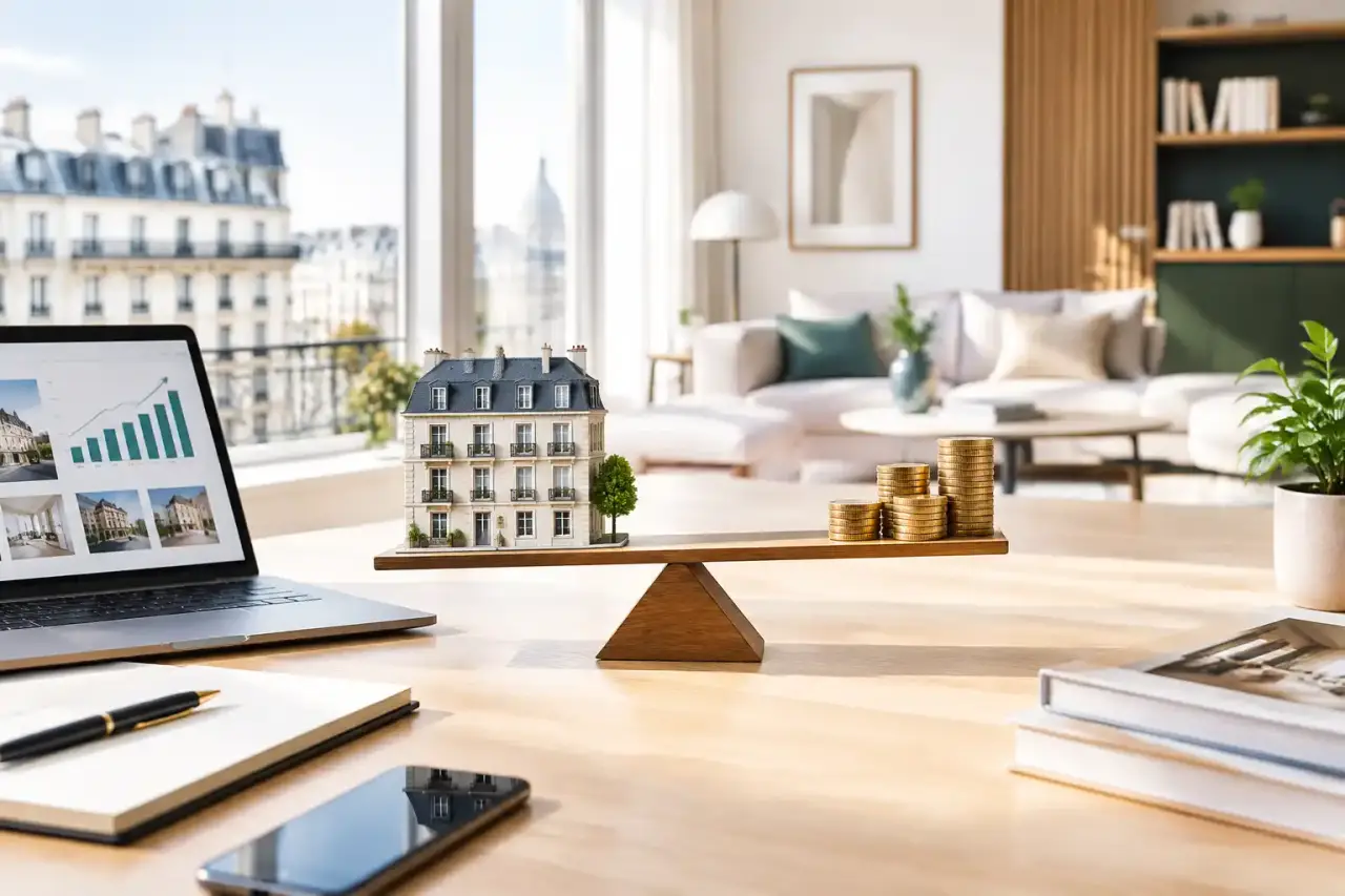 Appartement rénové et lumineux illustrant le calcul du rendement locatif net